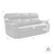 Armen Living Montague Dual Power Headrest and Lumbar Support Reclining Sofa in Genuine Brown Leather LCMN3BR - alternate 2